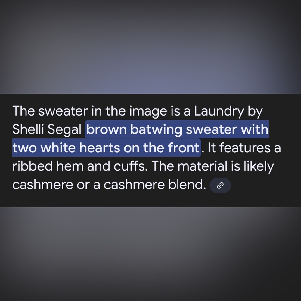 Laundry By Shelli Segal Y2K Brown, Cream Fitted Batwing Cashmere & Silk Sweater - Picture 13 of 14